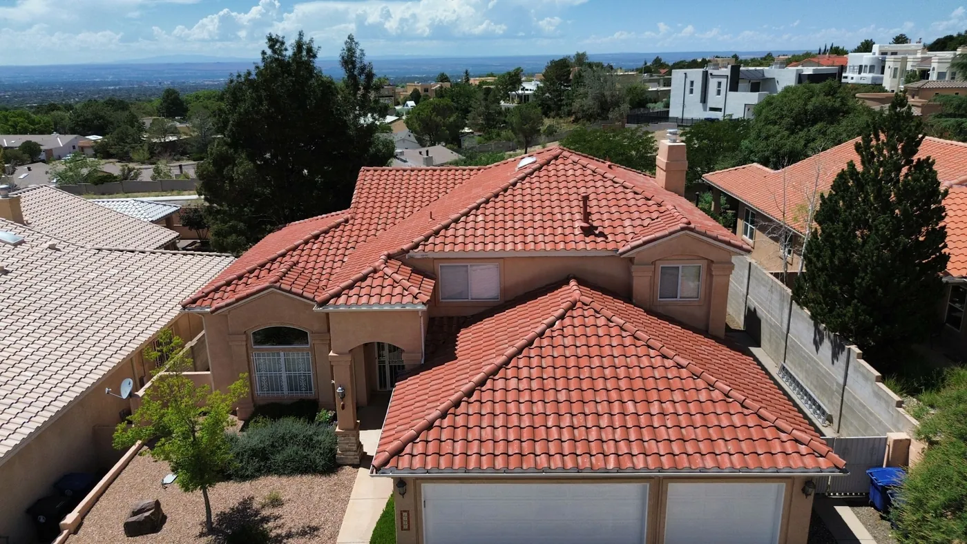 Red clay tile roof